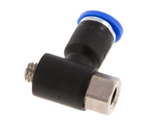 Racor de 4mm x M 5 con rosca macho-hembra Latón/PA 66 NBR [2 piezas]