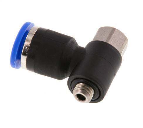 Racor de 6mm x M 5 con rosca macho-hembra Latón/PA 66 NBR [2 piezas]