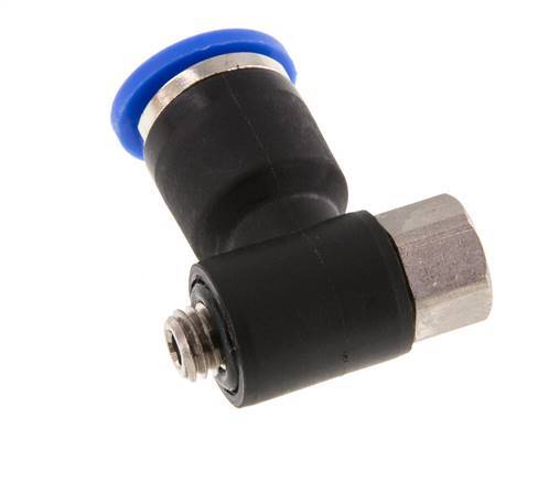 Racor de 6mm x M 5 con rosca macho-hembra Latón/PA 66 NBR [2 piezas]