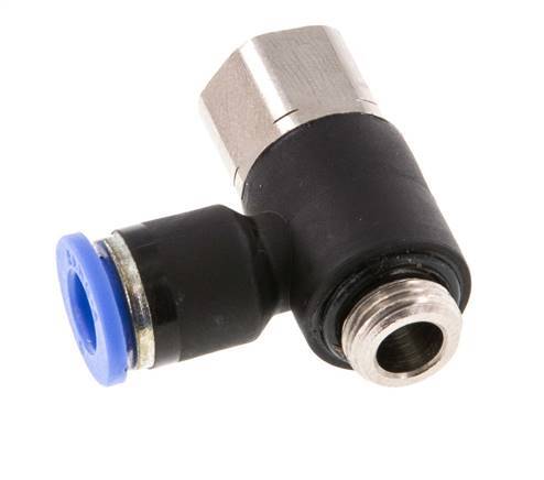 Racor rápido de 6mm x G1/8'' con rosca macho-hembra latón/PA 66 NBR [2 piezas]