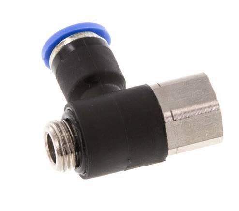 Racor rápido de 6mm x G1/8'' con rosca macho-hembra latón/PA 66 NBR [2 piezas]