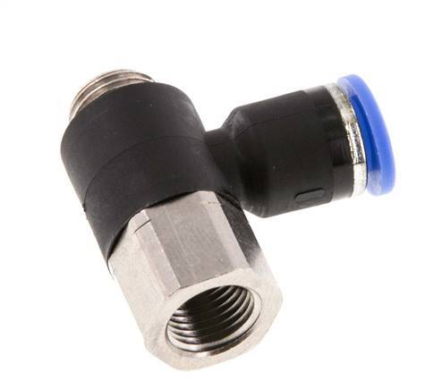 Racor rápido de 6mm x G1/8'' con rosca macho-hembra latón/PA 66 NBR [2 piezas]