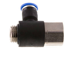 Codo de 6mm x G1/4'' con rosca macho-hembra latón/PA 66 NBR [2 piezas]
