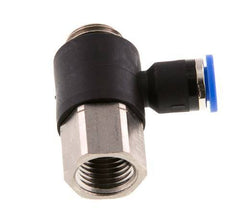 Codo de 6mm x G1/4'' con rosca macho-hembra latón/PA 66 NBR [2 piezas]