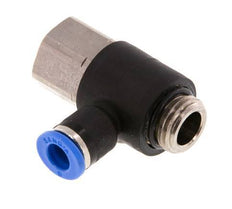 Codo de 6mm x G1/4'' con rosca macho-hembra latón/PA 66 NBR [2 piezas]