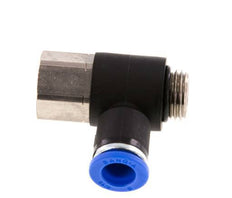 Racor de 8mm x G1/4'' con rosca macho-hembra latón/PA 66 NBR [2 piezas]