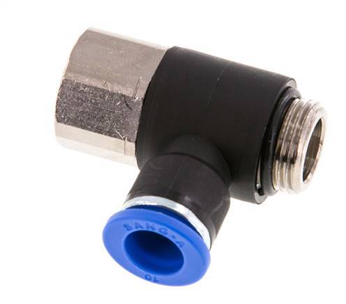 Racor rápido 10mm x G3/8'' con rosca macho-hembra Latón/PA 66 NBR