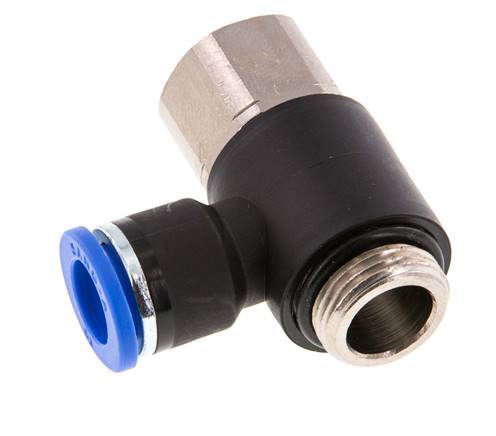 Racor rápido 10mm x G3/8'' con rosca macho-hembra Latón/PA 66 NBR
