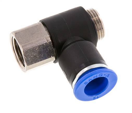 Racor rápido 12mm x G3/8'' con rosca macho-hembra Latón/PA 66 NBR