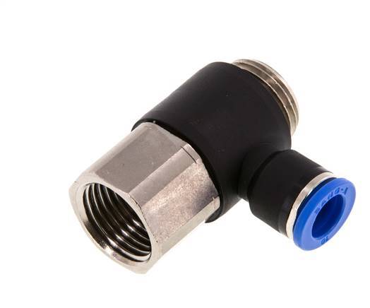 Racor rápido 10mm x G1/2'' con rosca macho-hembra Latón/PA 66 NBR