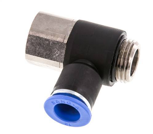 Racor de 12mm x G1/2'' con rosca macho-hembra Latón/PA 66 NBR