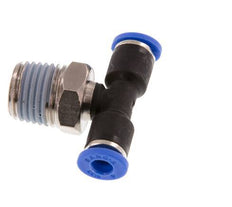 Racor en T de 4mm x R1/4'' con rosca macho latón/PA 66 NBR giratorio [2 piezas]