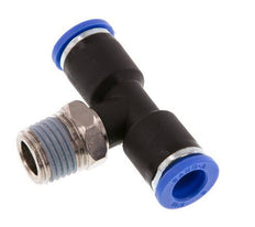 Racor en T de 8mm x R1/4'' con rosca macho latón/PA 66 NBR giratorio [2 piezas]