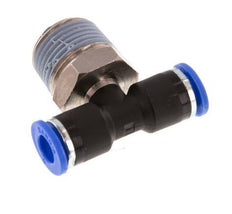 Racor en T de 6mm x R3/8'' con rosca macho latón/PA 66 NBR giratorio [2 piezas]