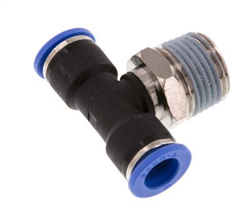 Racor en T de 10mm x R1/2'' con rosca macho Latón/PA 66 NBR Giratorio