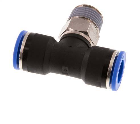 Racor en T de 14mm x R1/2'' con rosca macho Latón/PA 66 NBR Giratorio