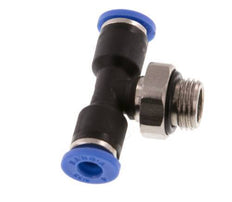 Racor en T de 4mm x G1/8'' con rosca macho latón/PA 66 NBR giratorio [2 piezas]