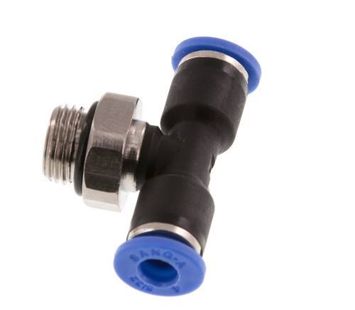 Racor en T de 4mm x G1/8'' con rosca macho latón/PA 66 NBR giratorio [2 piezas]