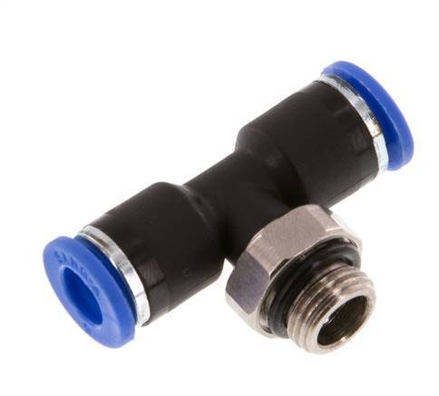 Racor en T de 6mm x G1/8'' con rosca macho latón/PA 66 NBR giratorio [2 piezas]