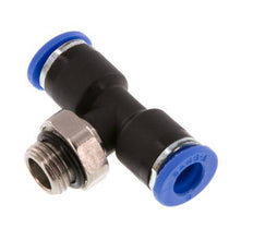Racor en T de 6mm x G1/8'' con rosca macho latón/PA 66 NBR giratorio [2 piezas]