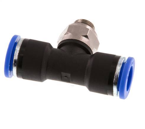 Racor en T de 10mm x G1/8'' con rosca macho Latón/PA 66 NBR Giratorio