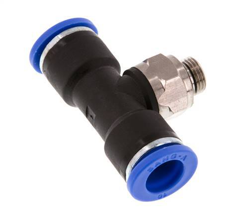 Racor en T de 10mm x G1/8'' con rosca macho Latón/PA 66 NBR Giratorio