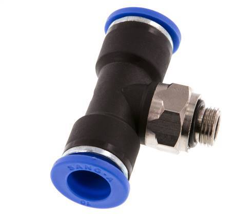 Racor en T de 10mm x G1/8'' con rosca macho Latón/PA 66 NBR Giratorio