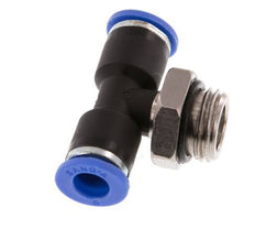 Racor en T de 6mm x G1/4'' con rosca macho latón/PA 66 NBR giratorio [2 piezas]
