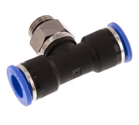 Racor en T de 10mm x G1/4'' con rosca macho Latón/PA 66 NBR Giratorio
