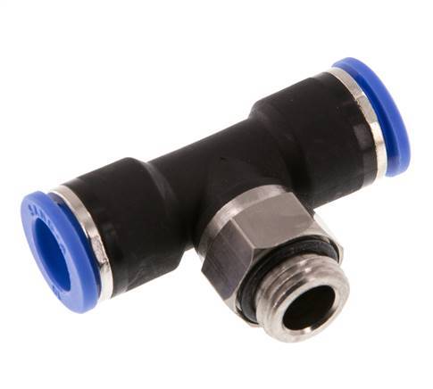 Racor en T de 10mm x G1/4'' con rosca macho Latón/PA 66 NBR Giratorio
