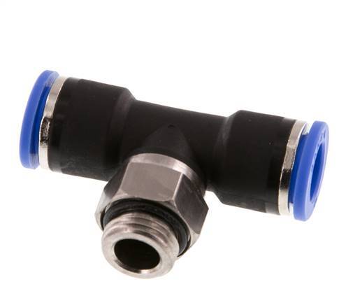Racor en T de 10mm x G1/4'' con rosca macho Latón/PA 66 NBR Giratorio