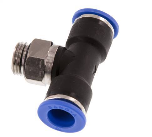 Racor en T de 10mm x G1/4'' con rosca macho Latón/PA 66 NBR Giratorio
