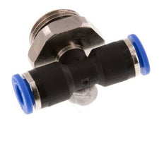 Racor en T de 6mm x G3/8'' con rosca macho latón/PA 66 NBR giratorio [2 piezas]