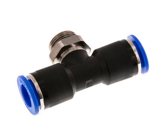 Racor en T de 12mm x G3/8'' con rosca macho Latón/PA 66 NBR Giratorio