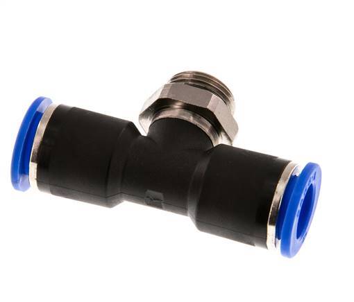 Racor en T de 12mm x G3/8'' con rosca macho Latón/PA 66 NBR Giratorio