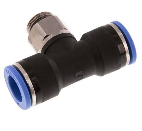 Racor en T de 14mm x G3/8'' con rosca macho Latón/PA 66 NBR Giratorio