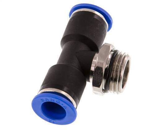 Racor en T de 12mm x G1/2'' con rosca macho Latón/PA 66 NBR Giratorio