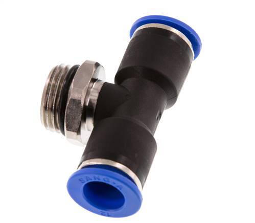 Racor en T de 12mm x G1/2'' con rosca macho Latón/PA 66 NBR Giratorio