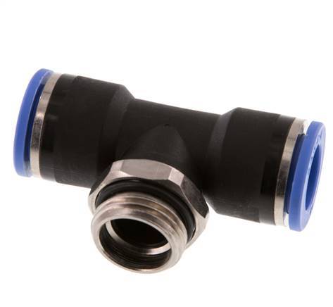 Racor en T de 14mm x G1/2'' con rosca macho Latón/PA 66 NBR Giratorio