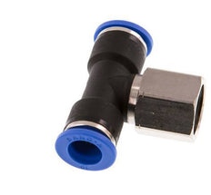 Racor en T de 10mm x G3/8'' con rosca hembra Latón/PA 66 NBR Giratorio