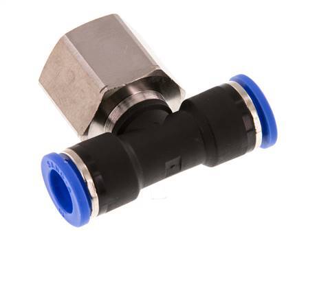 Racor en T de 10mm x G1/2'' con rosca hembra Latón/PA 66 NBR Giratorio