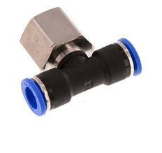 Racor en T de 10mm x G1/2'' con rosca hembra Latón/PA 66 NBR Giratorio