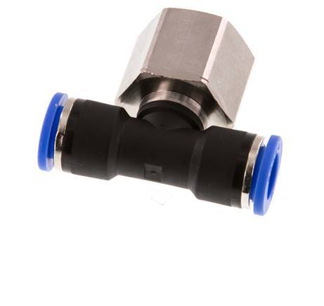Racor en T de 10mm x G1/2'' con rosca hembra Latón/PA 66 NBR Giratorio