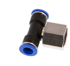 Racor en T de 10mm x G1/2'' con rosca hembra Latón/PA 66 NBR Giratorio