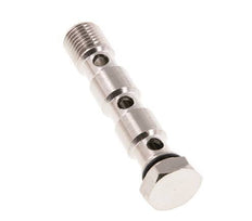 Perno banjo de latón niquelado de 3 vías con rosca macho G1/4'' NBR