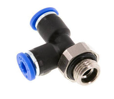 Racor en T en ángulo recto de 4mm x G1/8'' con rosca macho latón/PA 66 NBR giratorio [2 piezas]