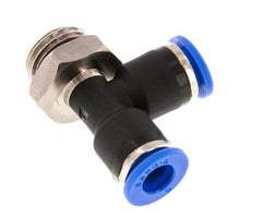 Racor en T en ángulo recto de 6mm x G1/4'' con rosca macho latón/PA 66 NBR giratorio [2 piezas]