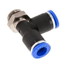 Racor en T en ángulo recto de 8mm x G1/4'' con rosca macho latón/PA 66 NBR giratorio [2 piezas]