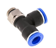 Racor en T en ángulo recto de 10mm x G1/4'' con rosca macho Latón/PA 66 NBR Giratorio