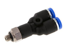 Racor de 4mm x M 5 Y con rosca macho Latón/PA 66 NBR Giratorio [2 Piezas]